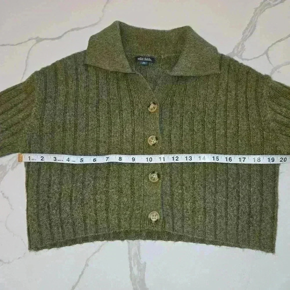 Wild Fable Womens V-Neck Button Down Cardigan Forest Green Size XS - Picture 5 of 8